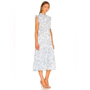 Bb Dakota Steve Madden Light Blue Floral Midi Dress